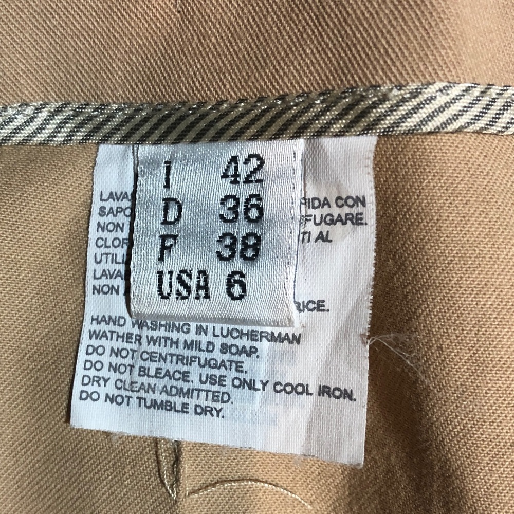 Brunello Cucinelli Light Tan Women's Trousers With Side Slits, Size 6 - Picture 3 of 7